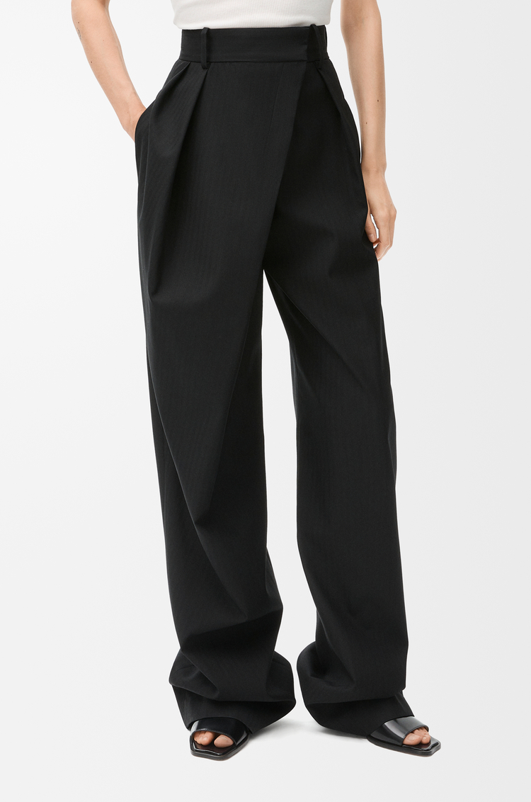 LOEWE Wrap trousers in wool Black