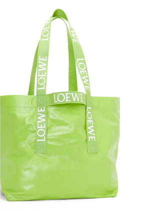 LOEWE Fold Shopper in paper calfskin Bright Apple
