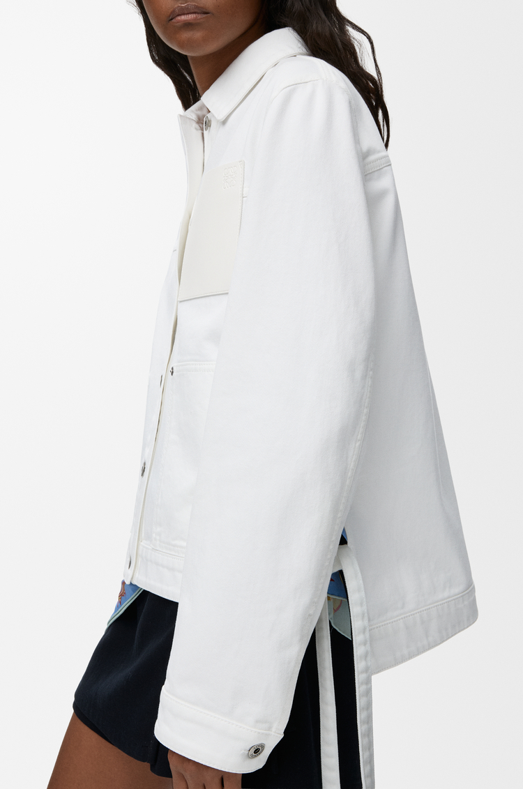 LOEWE 单宁布工装夹克 白色