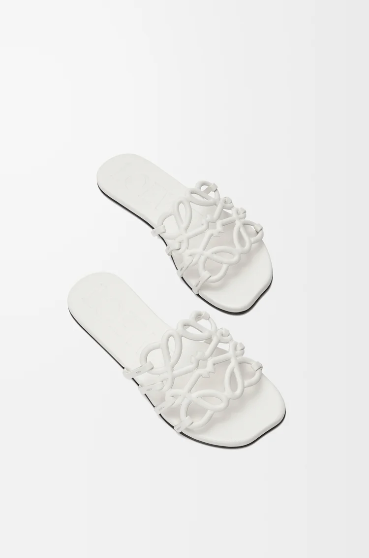 Petal Anagram slide in soft calfskin