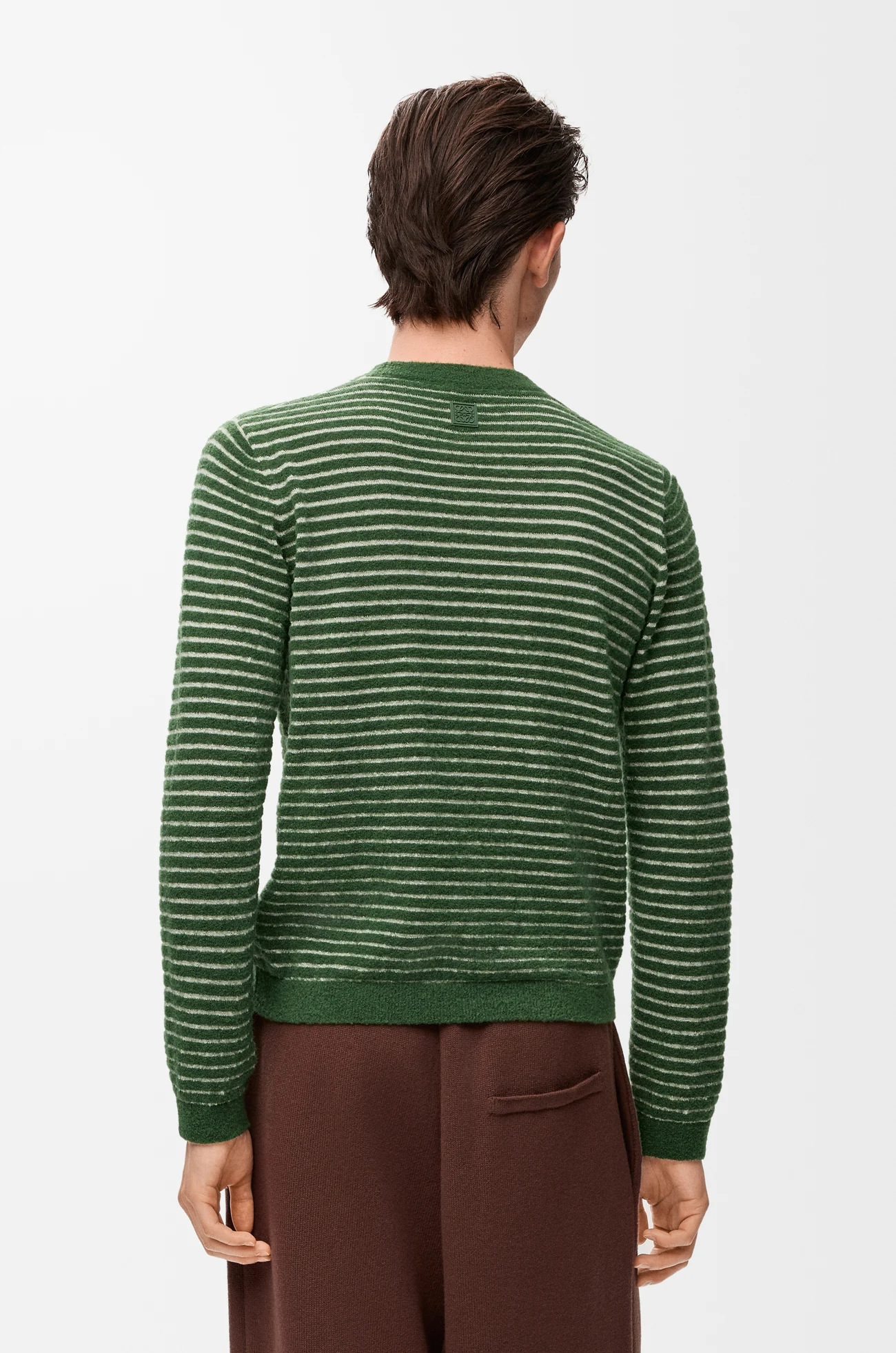 LOEWE Sweater in alpaca and wool blend Ecru/Green