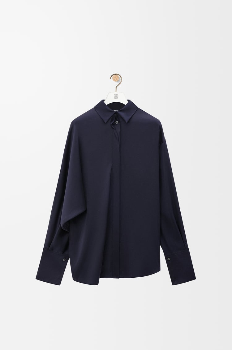 LOEWE Draped shirt in silk Night