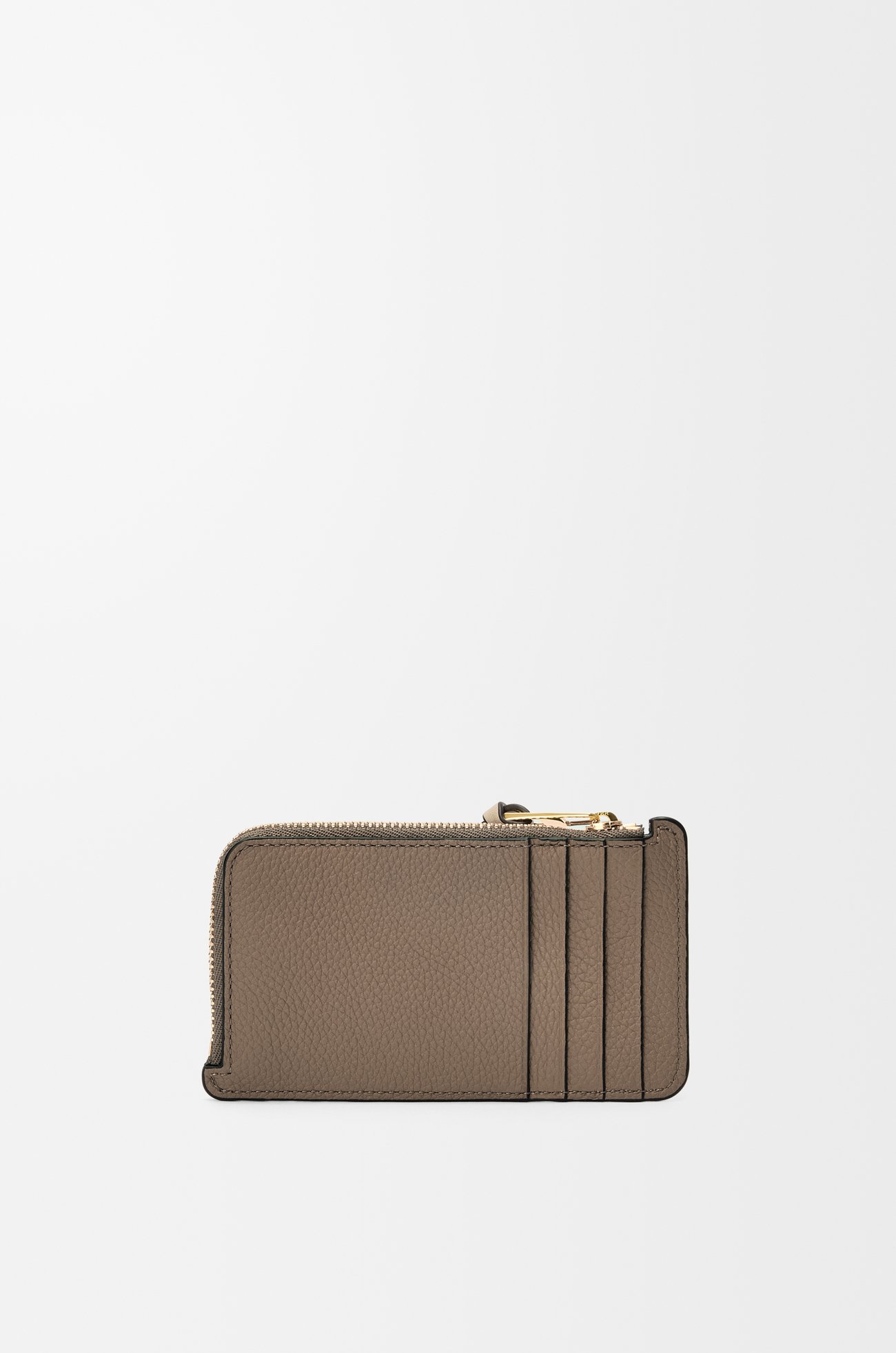 LOEWE Coin cardholder in soft grained calfskin Taupe/Talc