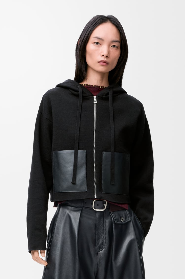 LOEWE ジップアップ フーディー（ウール） ブラック