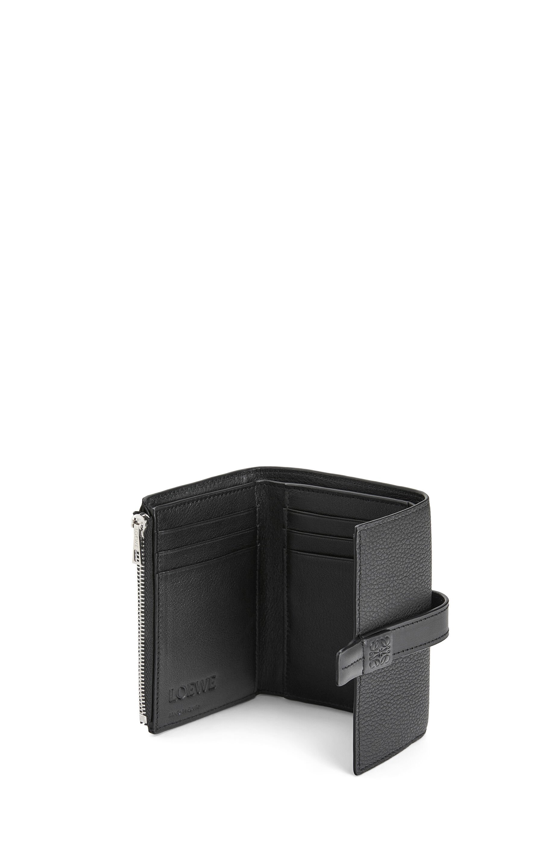 バーティカル ウォレット スモール（ソフトグレインカーフ） ブラック - LOEWE