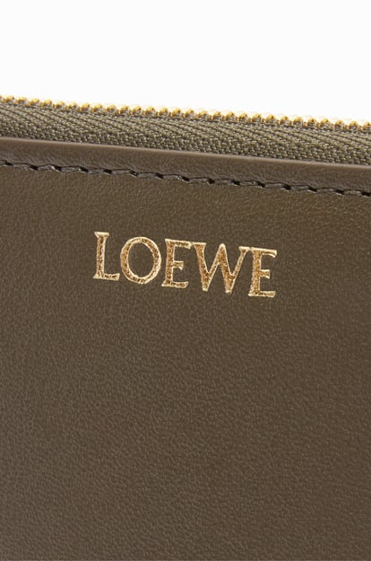 LOEWE Knot compact zip around wallet in shiny nappa calfskin Dark Khaki/Spring Jade plp_rd