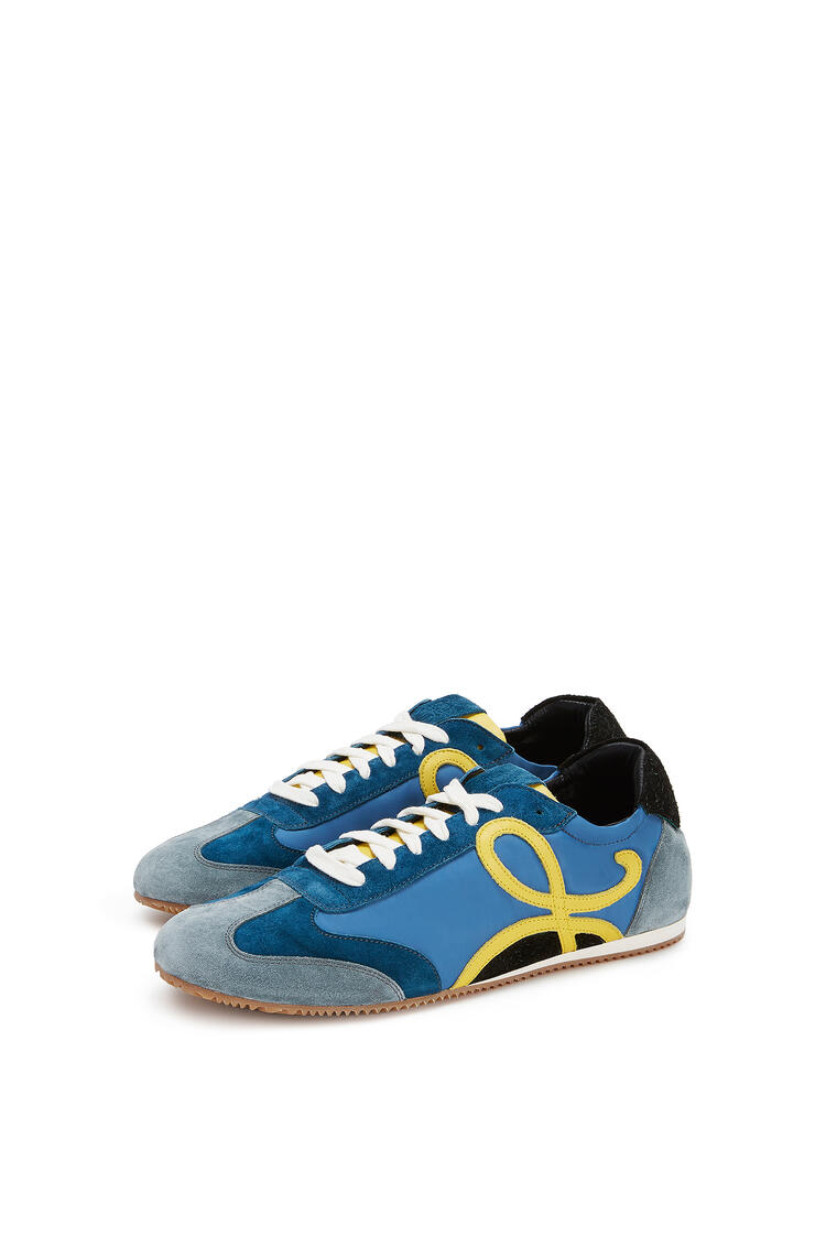 LOEWE Ballet runner in nylon and leather Blue/Yellow pdp_rd