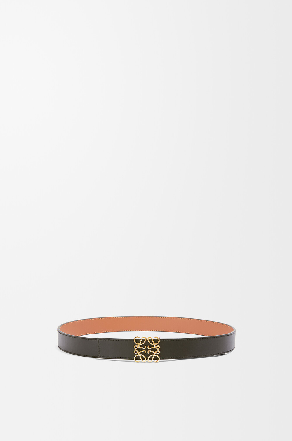 Reversible Anagram belt in smooth calfskin Brown - LOEWE USA 