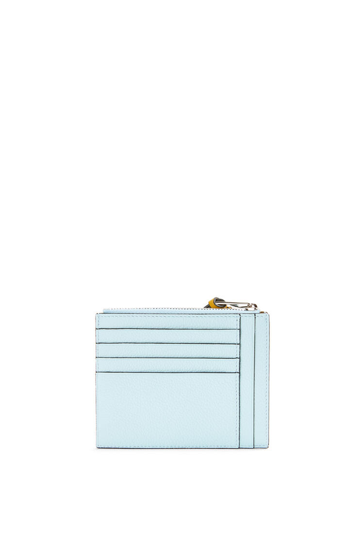 LOEWE Large coin cardholder in soft grained calfskin Crystal Blue/Lime Yellow pdp_rd
