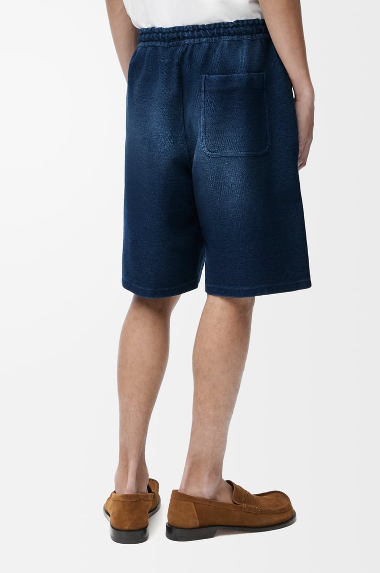 LOEWE Pantalón corto en algodón Azul Índigo