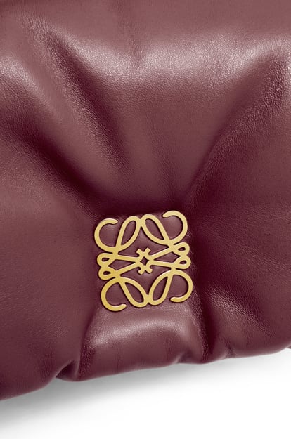 LOEWE Mini Puffer Goya bag in shiny nappa lambskin Burgundy plp_rd