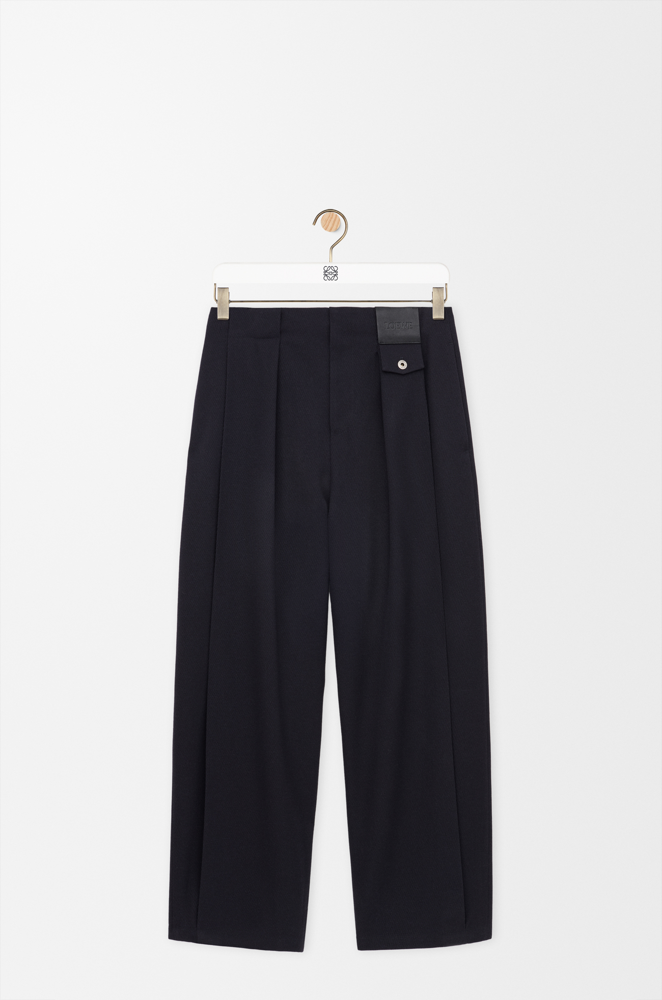 LOEWE Pantalón en lana Azul Marino Oscuro