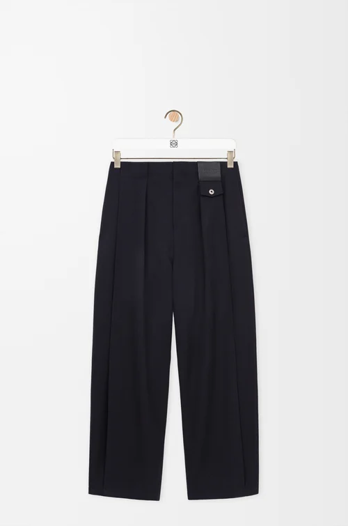 LOEWE Pantalón en lana Azul Marino Oscuro