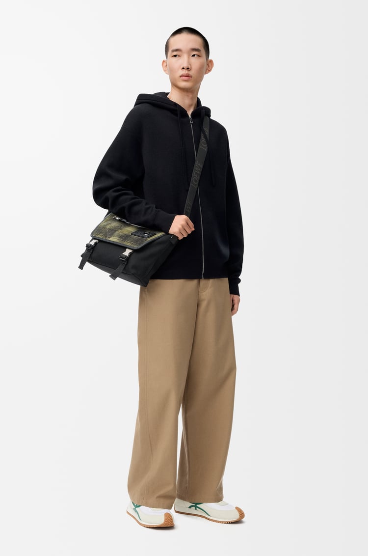 LOEWE Anagram zip-up hoodie in wool Black