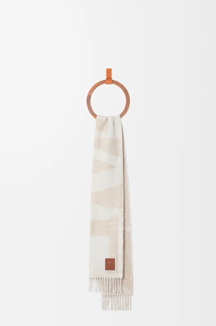 LOEWE Bufanda en cashmere Beige Claro/Beige