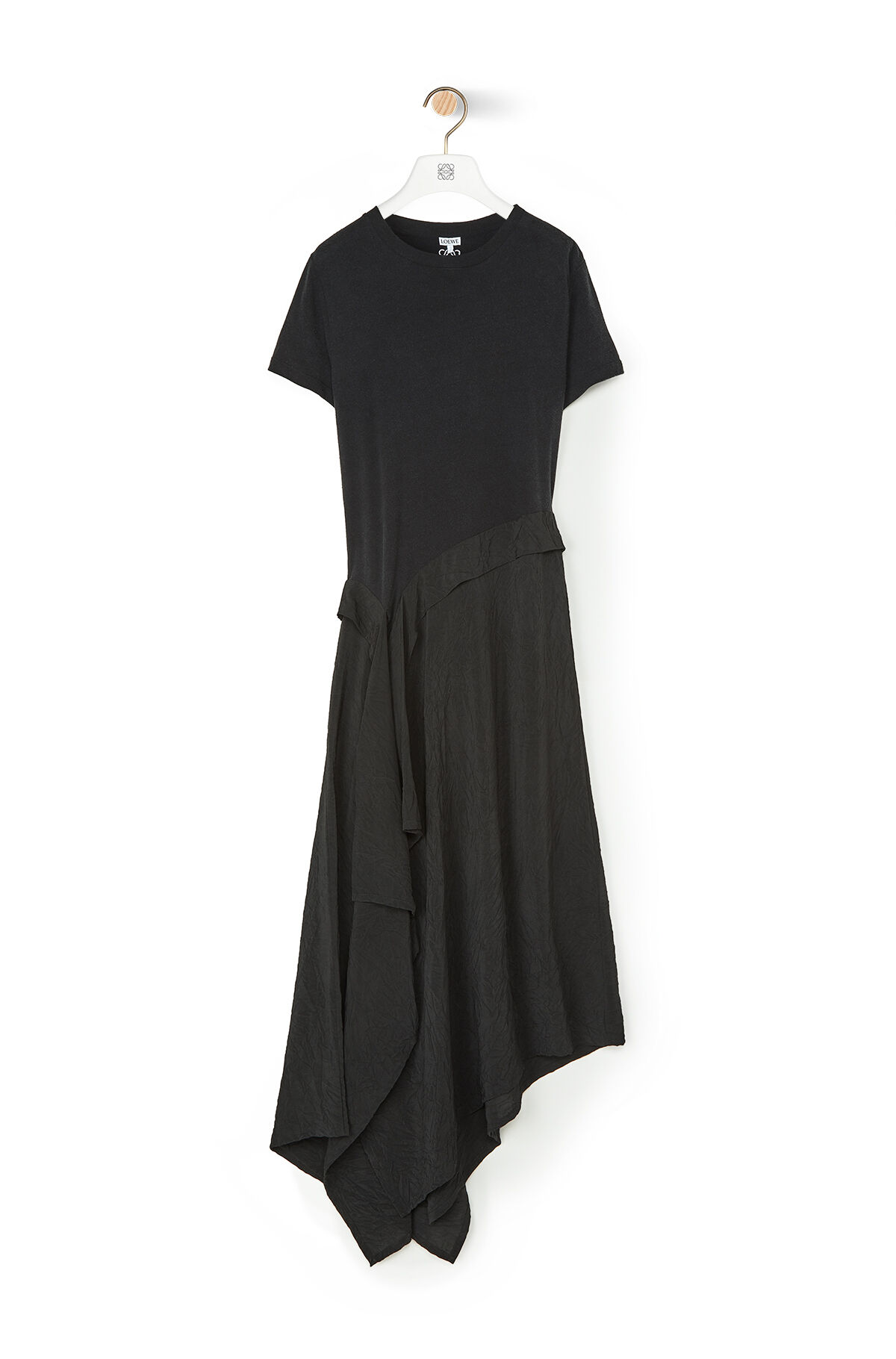 black jersey shirt dress