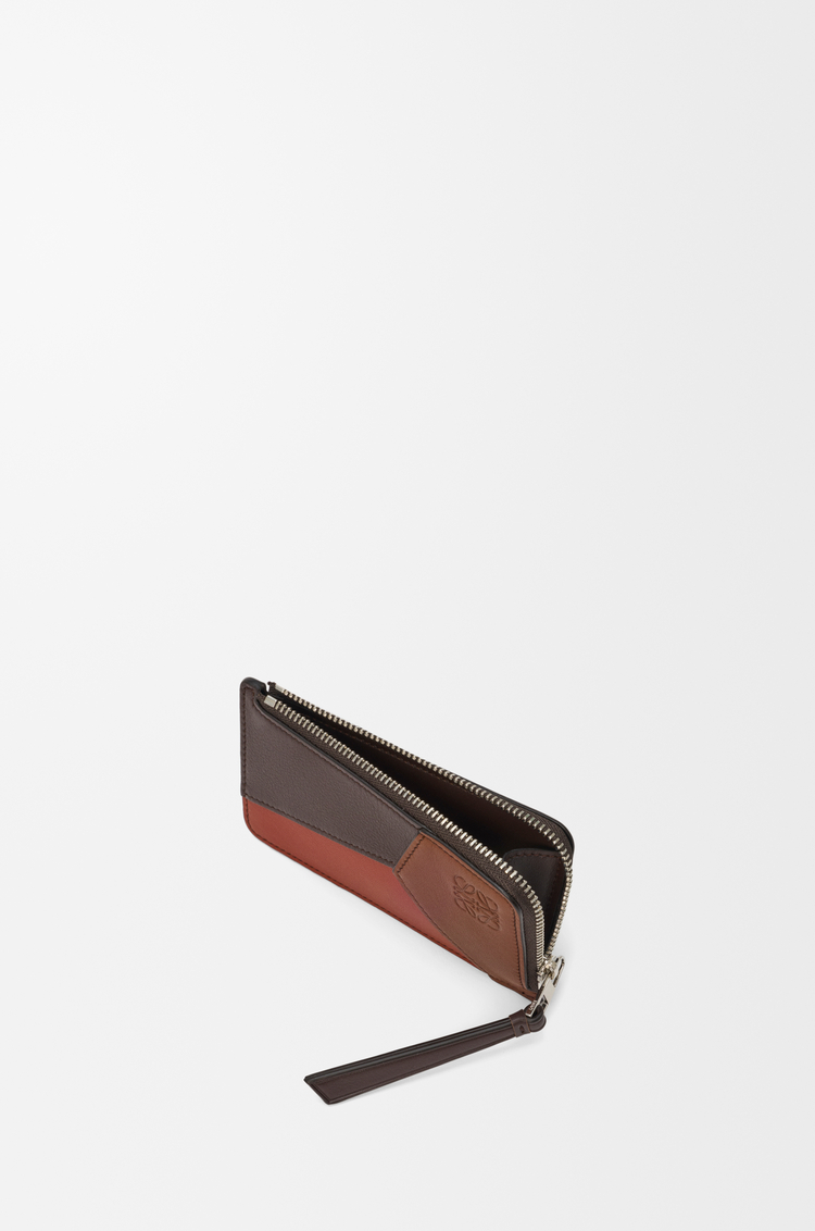 LOEWE パズル コインカードホルダー（クラシックカーフ） チョコレート/トメット