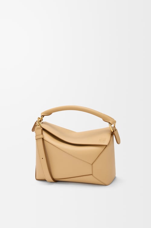 LOEWE Small Puzzle Edge bag in classic calfskin Silk Beige