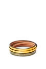 LOEWE Set de brazaletes dobles en piel de ternera clásica Amarillo/Aguacate pdp_rd