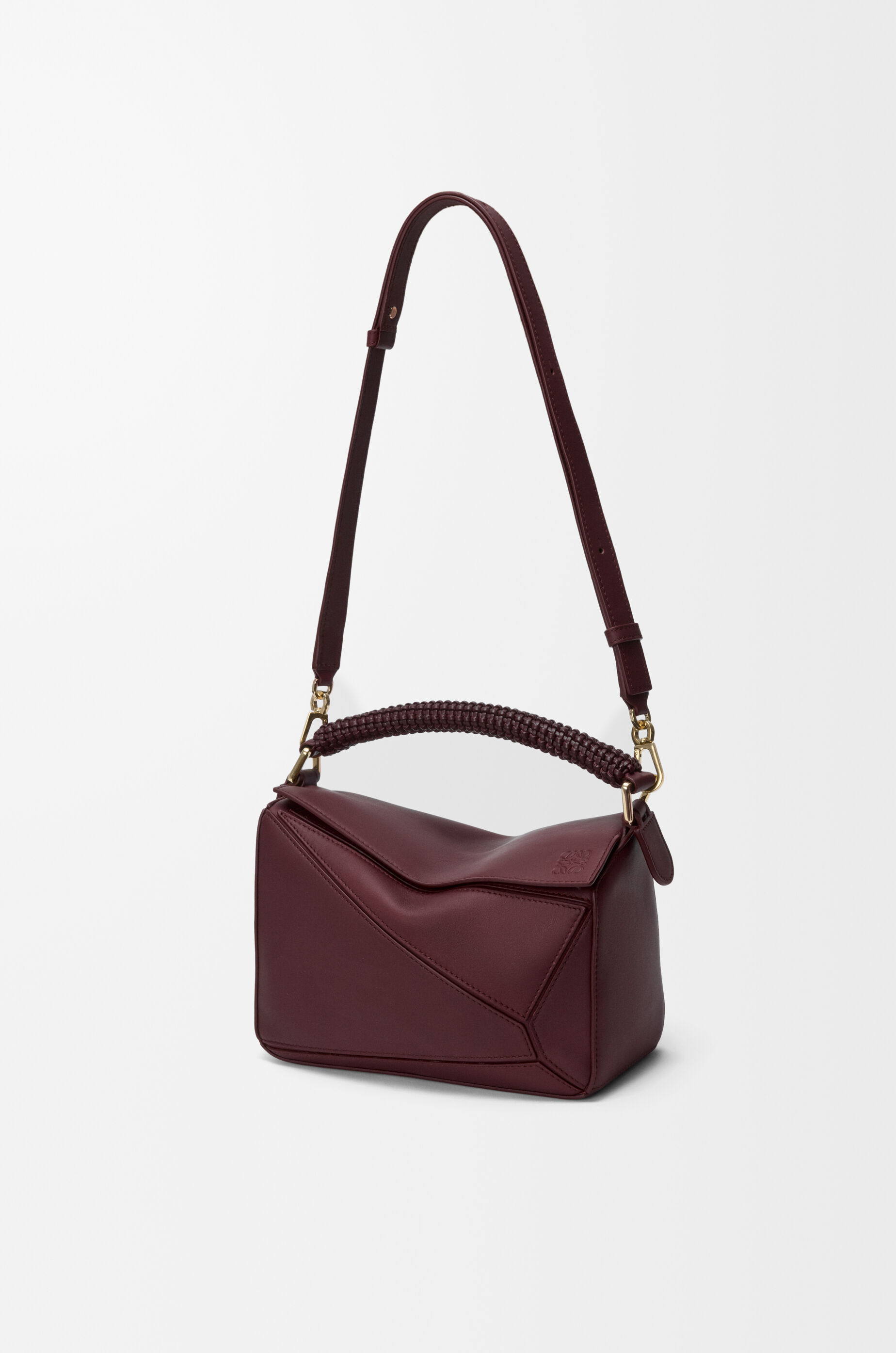 Small Puzzle bag in smooth calfskin and nappa lambskin Red - LOEWE