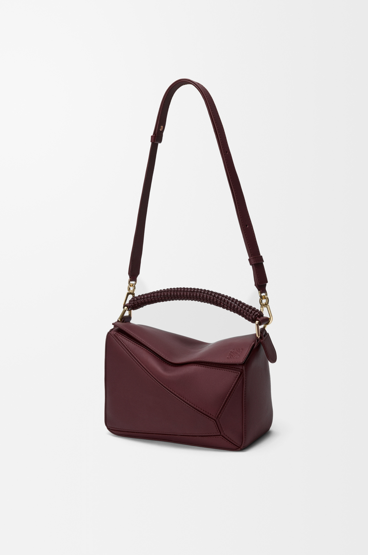 LOEWE Small Puzzle bag in smooth calfskin and nappa lambskin Dark Burgundy