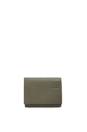 LOEWE Trifold wallet in soft grained calfskin Khaki Green