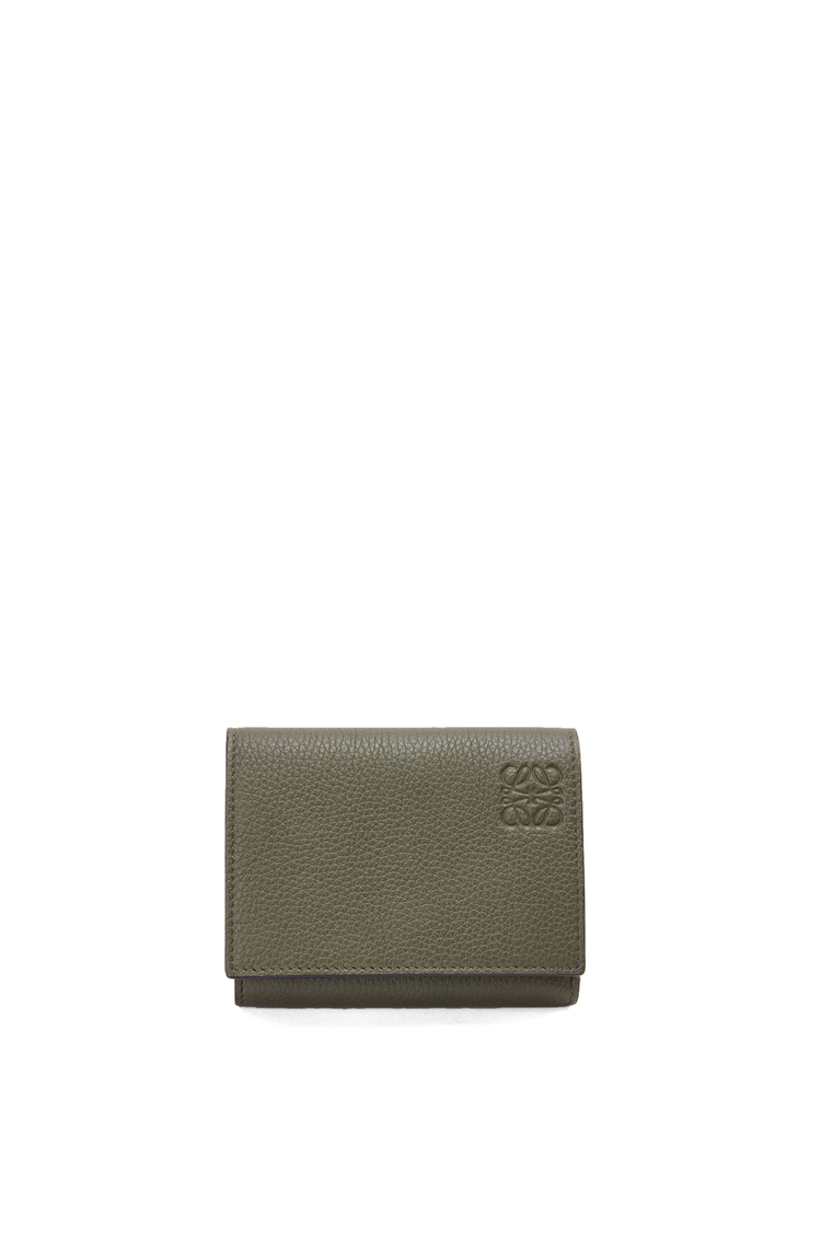LOEWE Trifold wallet in soft grained calfskin 卡其綠