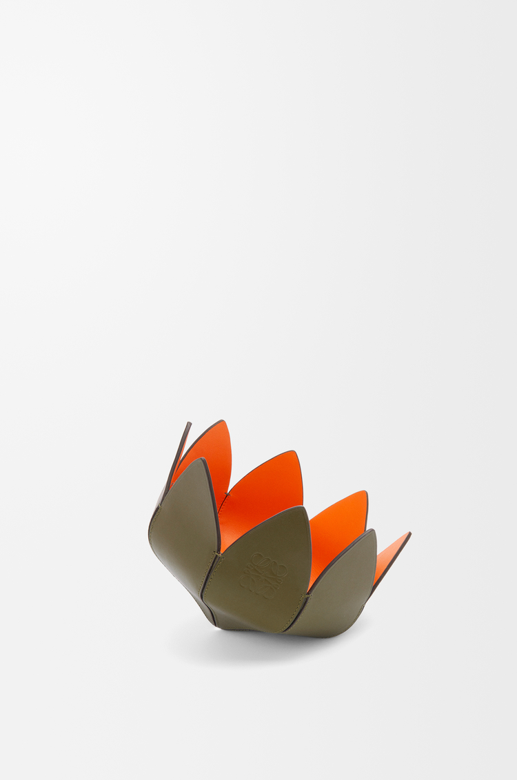 LOEWE Cactus pin tray in soft calfskin Bottle Green