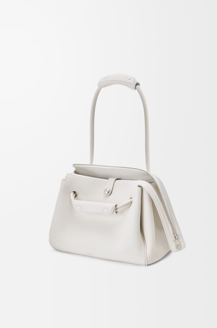 LOEWE Medium Madrid bag in supple grained calfskin Soft White