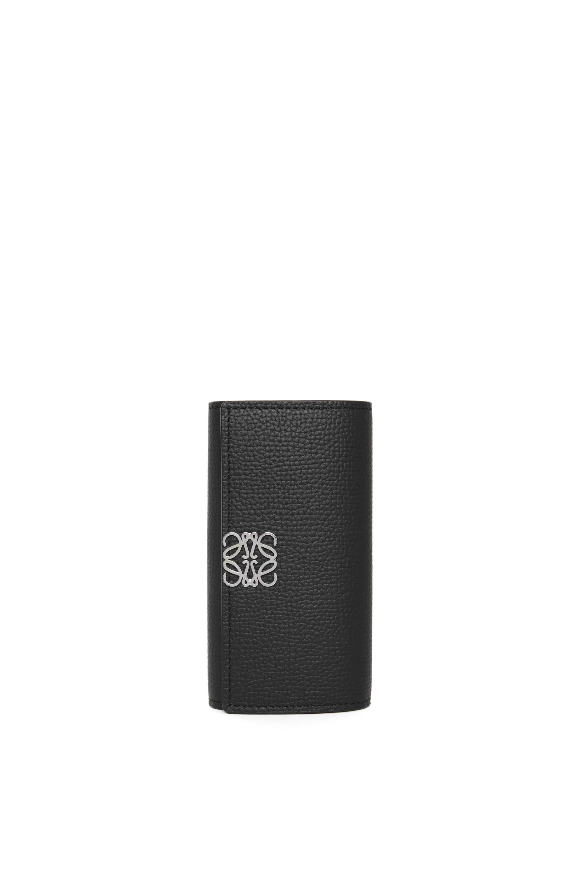 Loewe Women s Luxury Anagram Key Case in Pebble Grained Calfskin Blue Cases