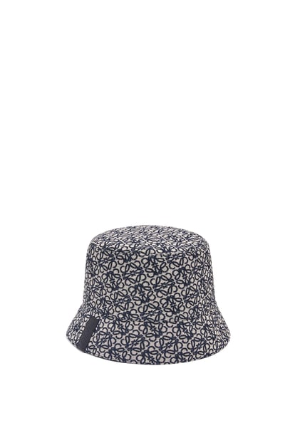 LOEWE Reversible bucket hat in Anagram jacquard and nylon Navy/Black plp_rd