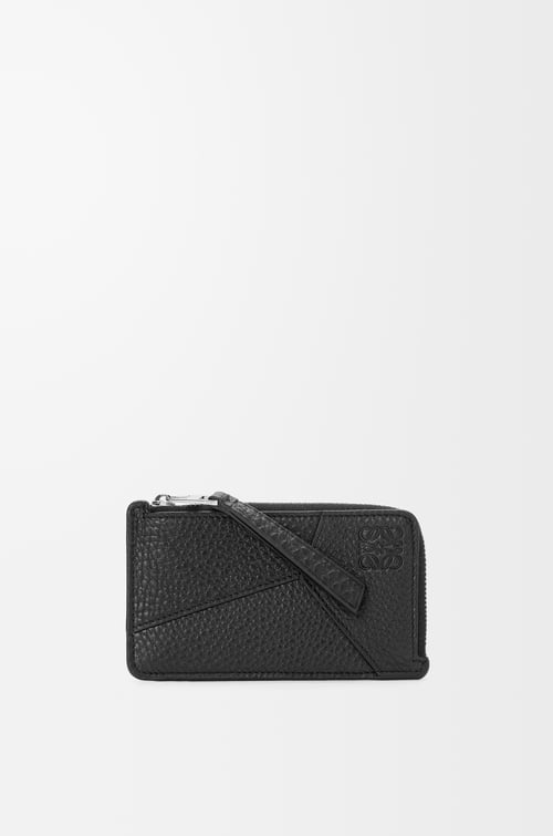 LOEWE 퍼즐 코인 카드홀더 - 유연한 그레인 카프스킨 블랙