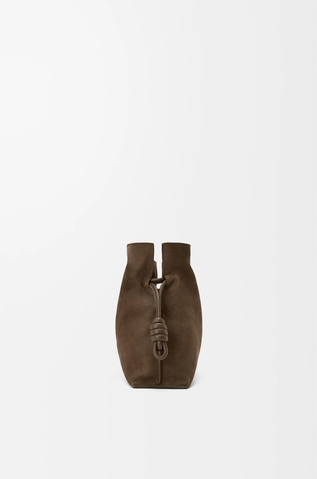 LOEWE Pochette Flamenco media in nabuk granato Tundra