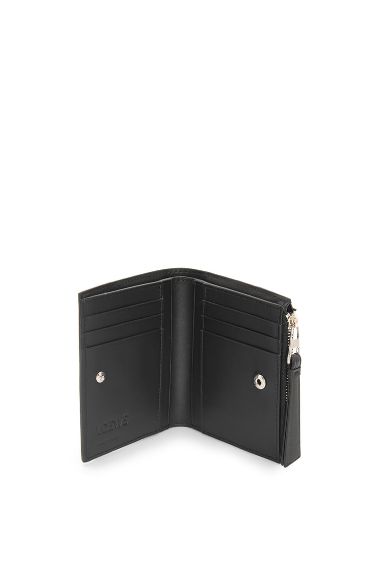 LOEWE Puzzle slim compact wallet in classic calfskin 黑色