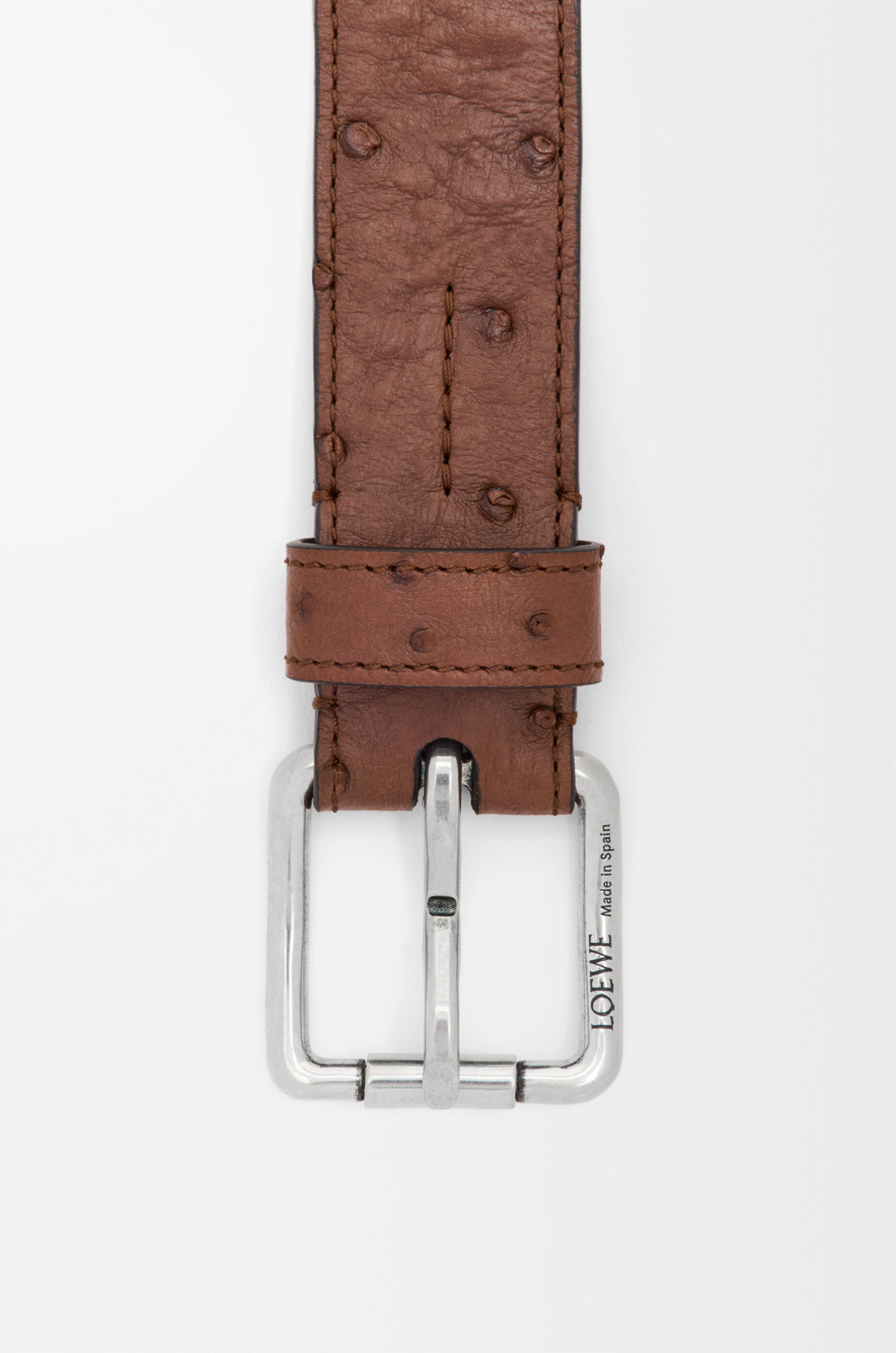 LOEWE直営店ブラウンのスムースカーフスキンベルト org.jpg