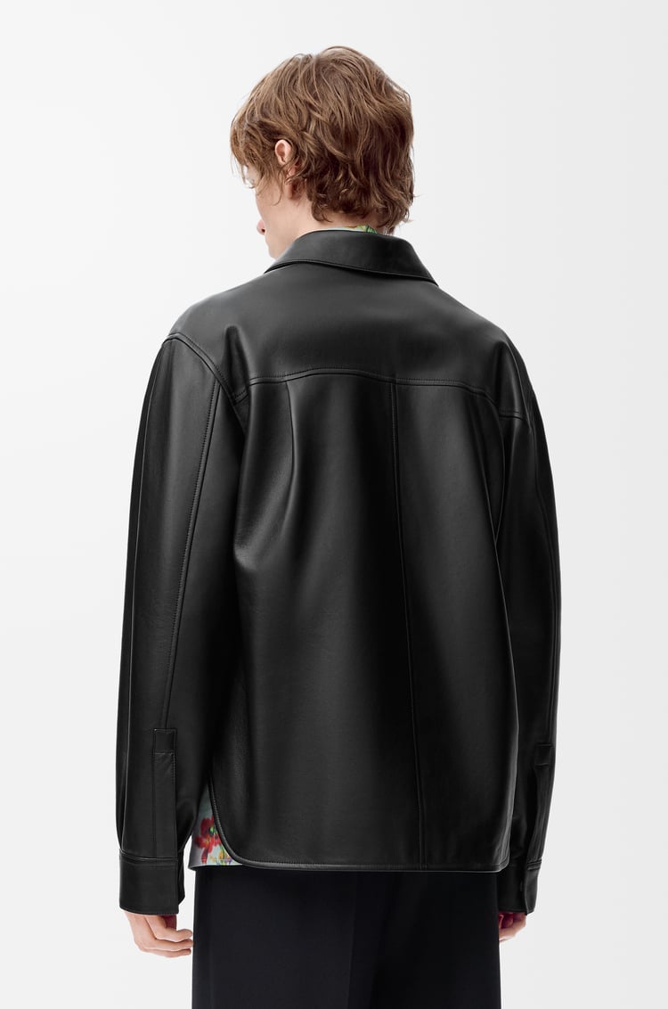 LOEWE Sobrecamisa en piel napa de cordero Negro