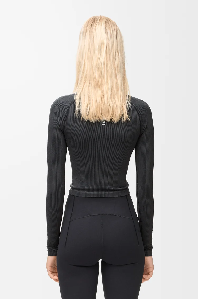LOEWE Long sleeve top in technical jersey Black