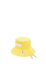 LOEWE Sombrero de pescador en lona y piel de ternera Amarillo