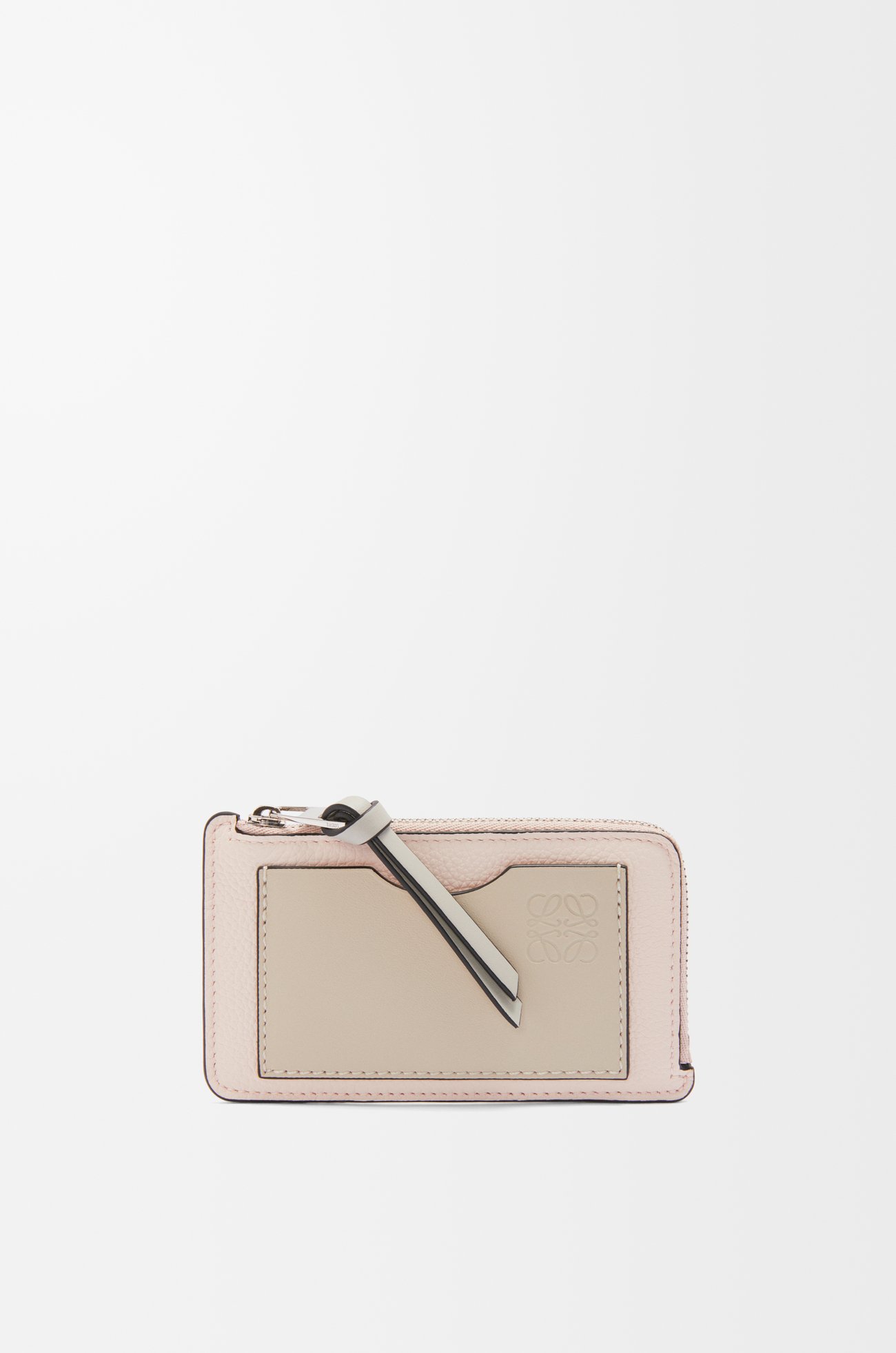 LOEWE Coin cardholder in soft grained calfskin Talc/Light Oat