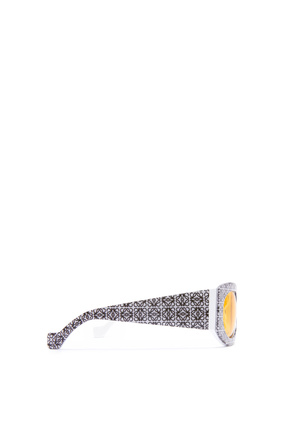 LOEWE Gafas de sol en acetato con anagrama Negro/Blanco