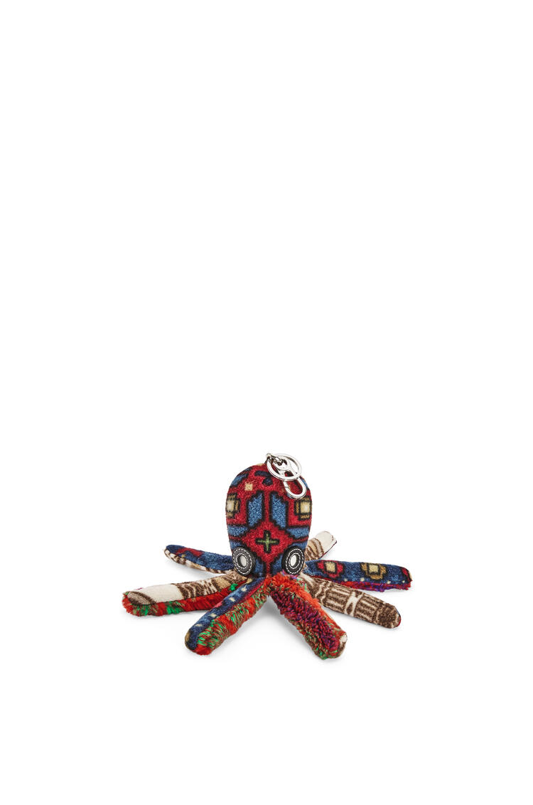 LOEWE Octopus charm in upcycled textile and calfskin Multicolor