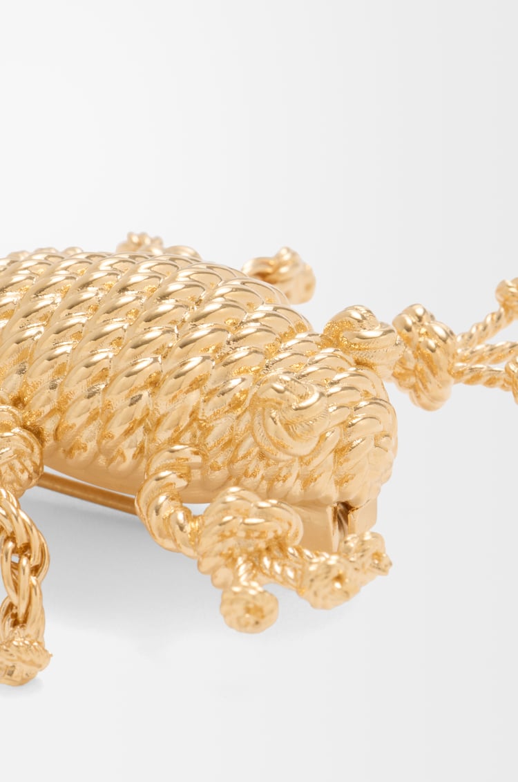 LOEWE 青蛙胸針 金色
