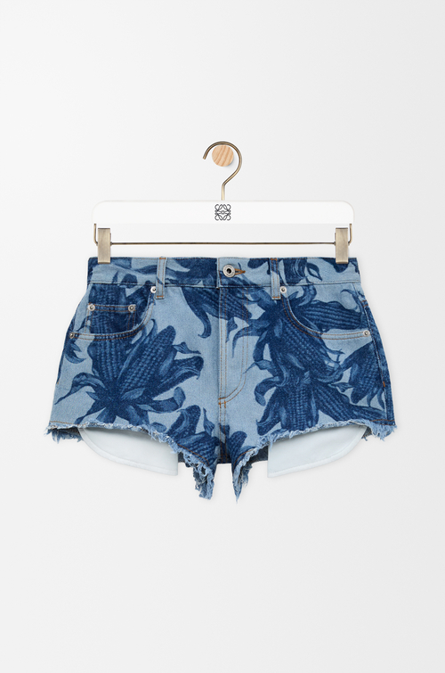 LOEWE Short in denim Blu Denim
