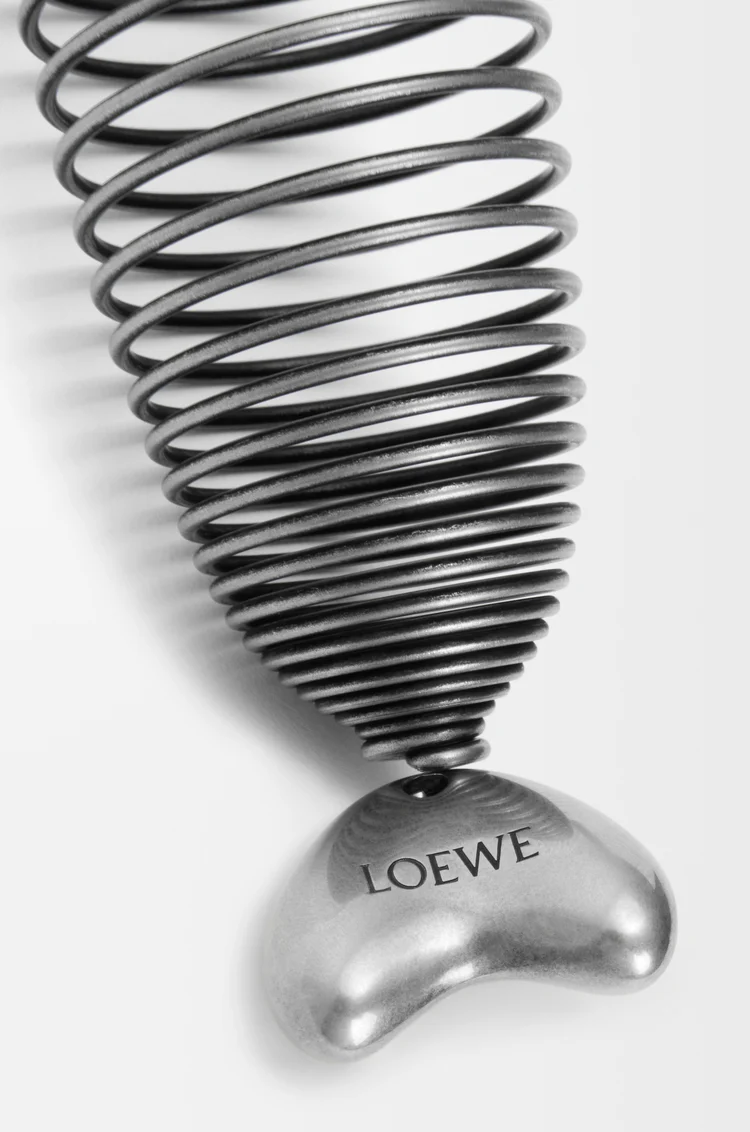 LOEWE Oval fish charm Aged Silver