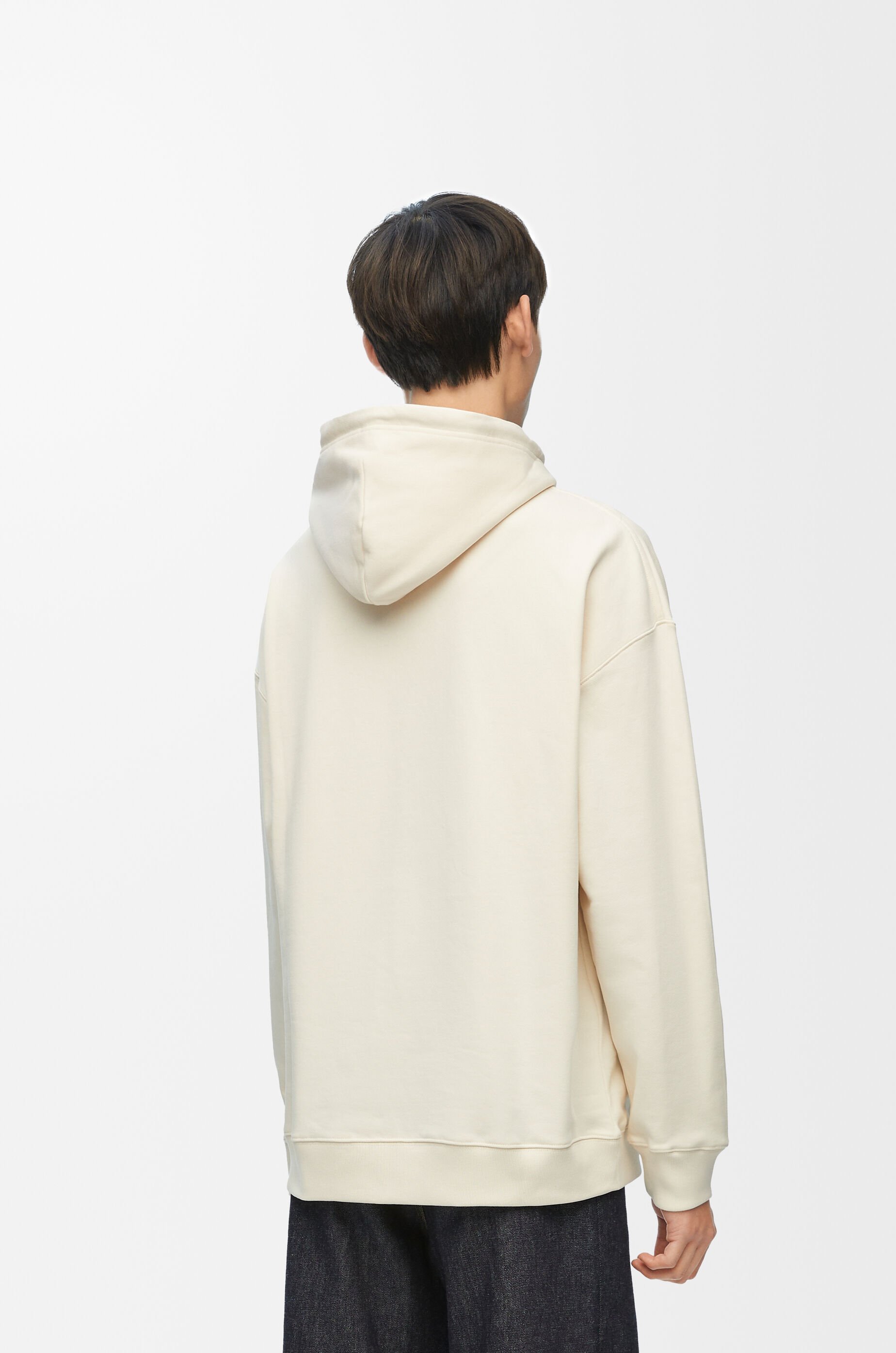 LOEWE アナグラムレザーパッチフーディ 美品 ロエベ パーカー アナグラム レザーパッチ H526Y25X15 Sサイズ