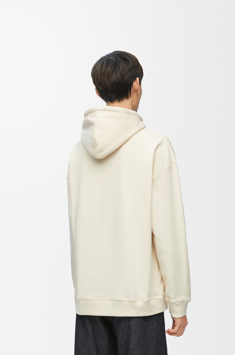 LOEWE Relaxed fit hoodie in cotton White Ash