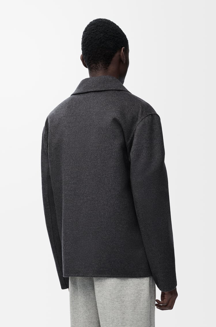 LOEWE Workwear jacket in wool and cashmere Charcoal Melange
