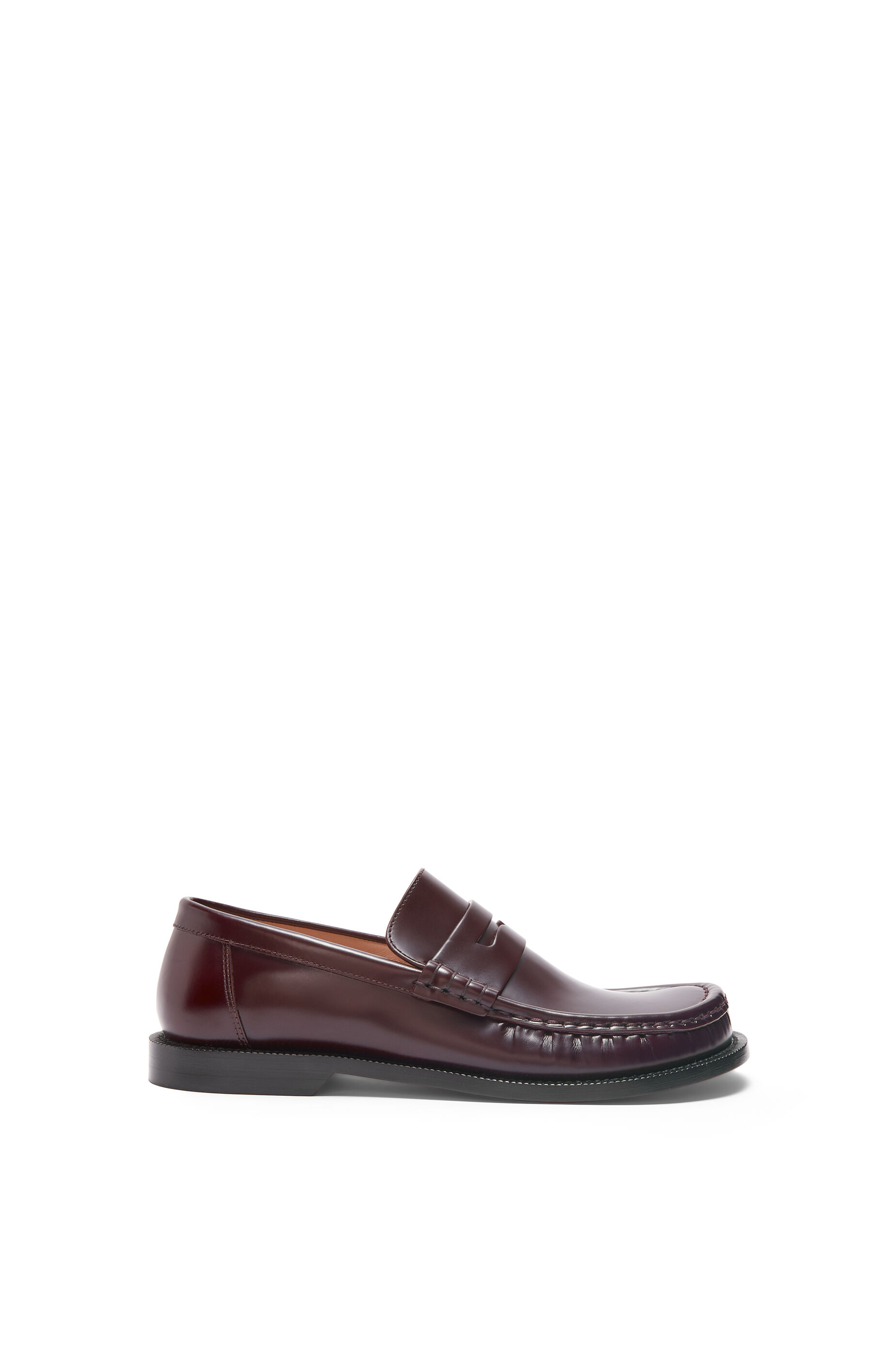 Campo loafer in brushed calfskin Burgundy LOEWE