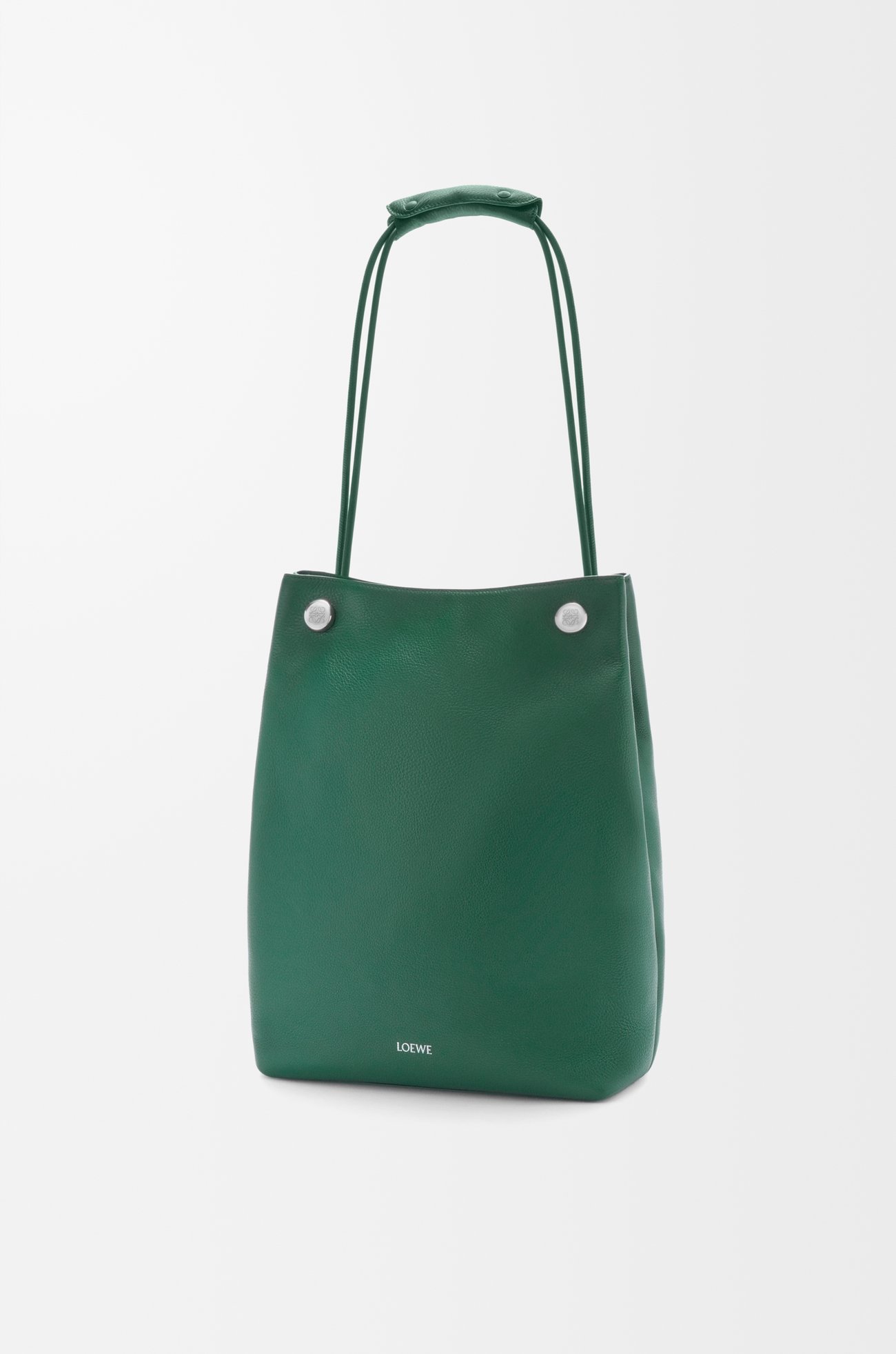 LOEWE Pebble hobo in supple grained calfskin Evergreen