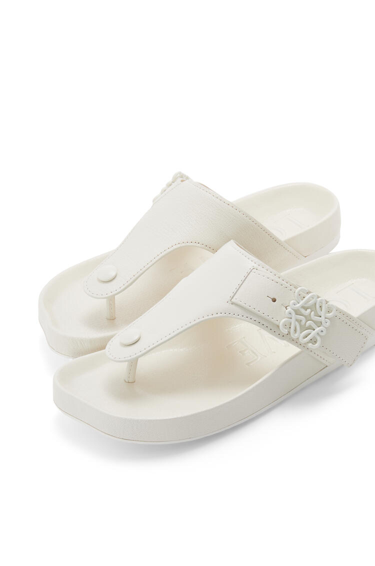 LOEWE Ease toe post sandal in goatskin White